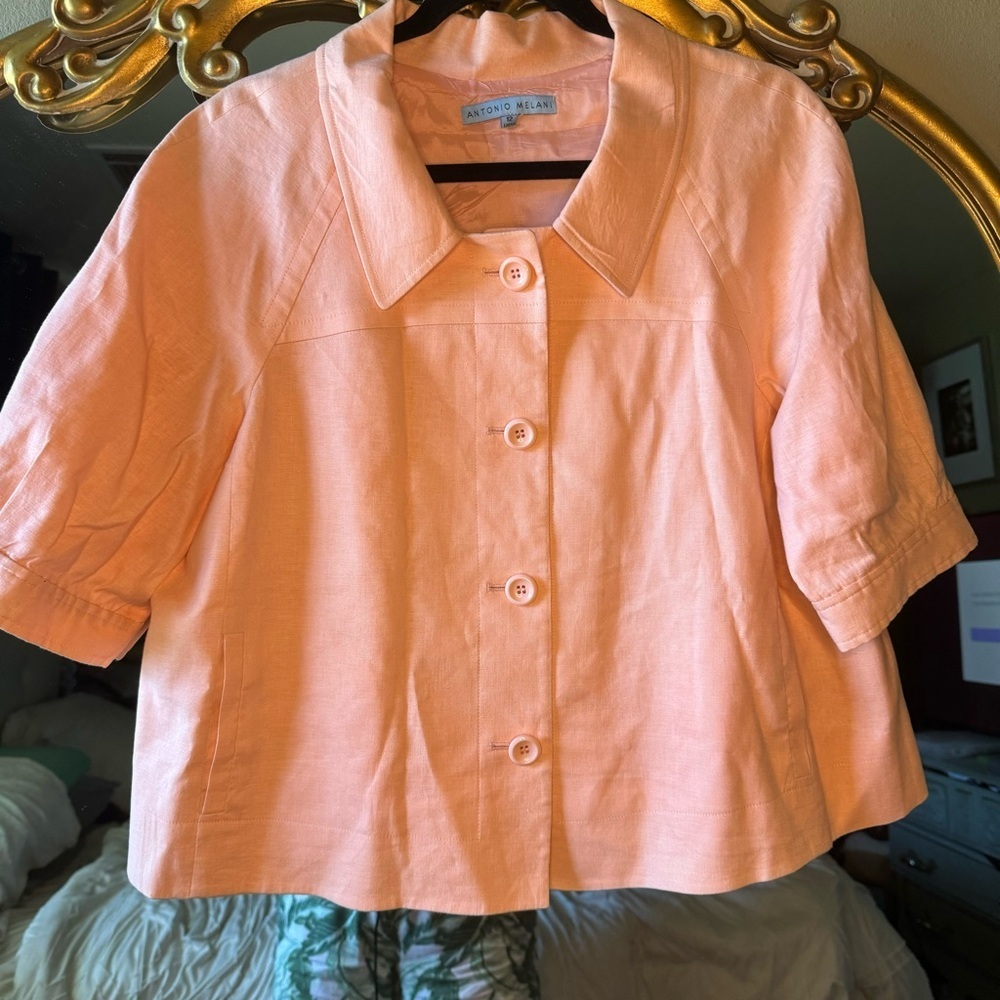 Antonio Melani short puff sleeve jacket size 12